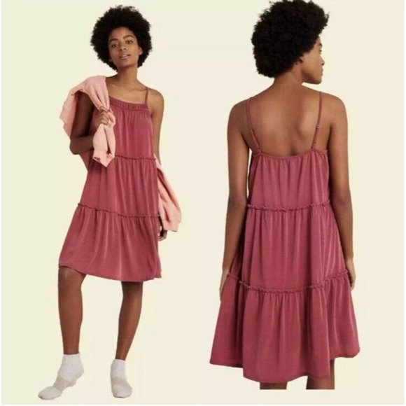 Anthropologie Saturday Sunday Etta Tiered Sun Dress XS New NWT RARE HTF Red Pink - Picture 1 of 4